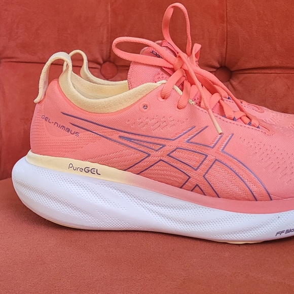 ASICS Women's Gel-Nimbus 25 Running Shoes -Dusty Purple/Papaya Size 7 - Picture 2 of 11